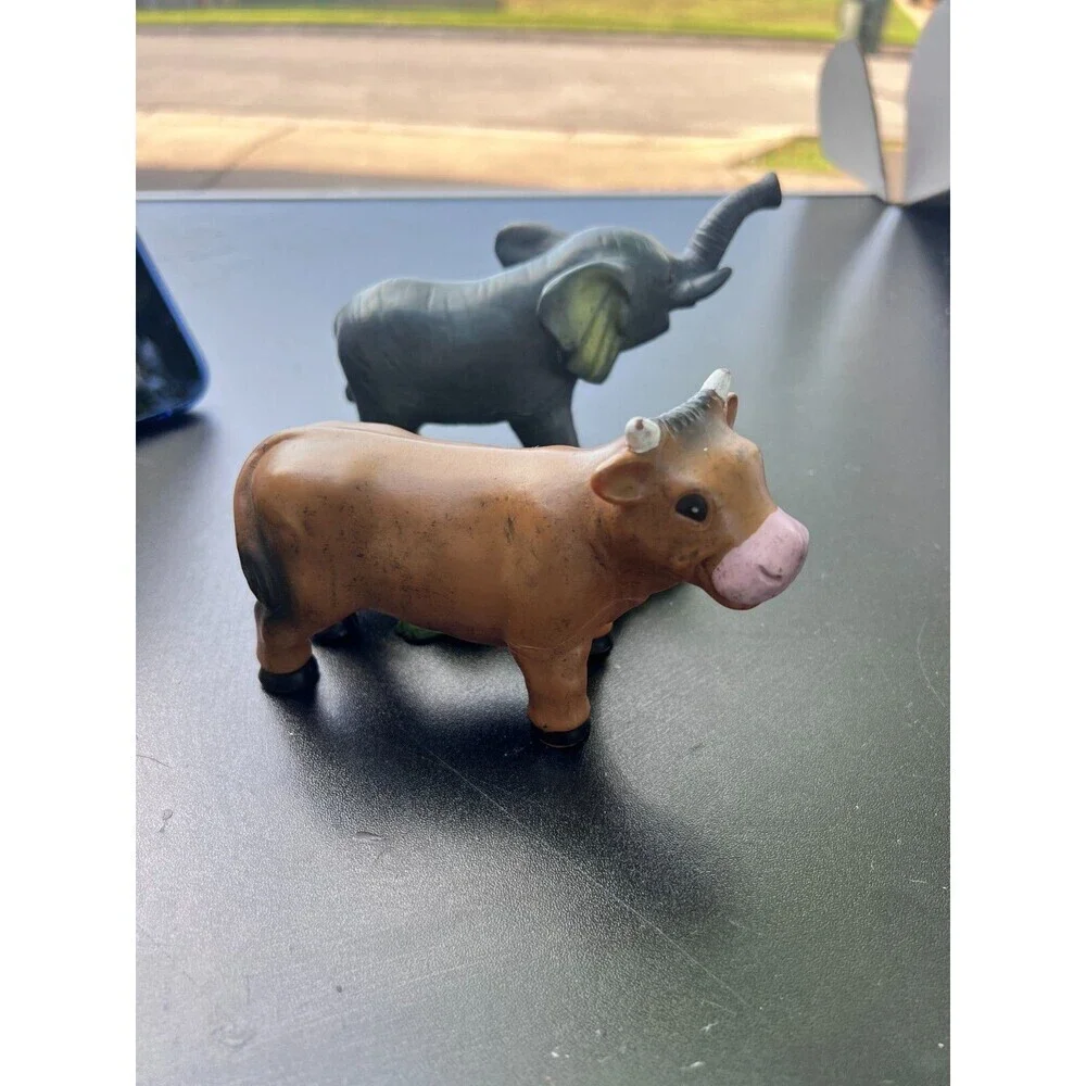 3 Mini Elephants, Cows, Crocodile Figures Educational Toys For Boys & Girls